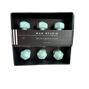 NEW Max Studio Beachy Blue Ceramic Drawer/Cabinet Knobs